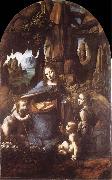 LEONARDO da Vinci Madonna in the rock grottos oil painting